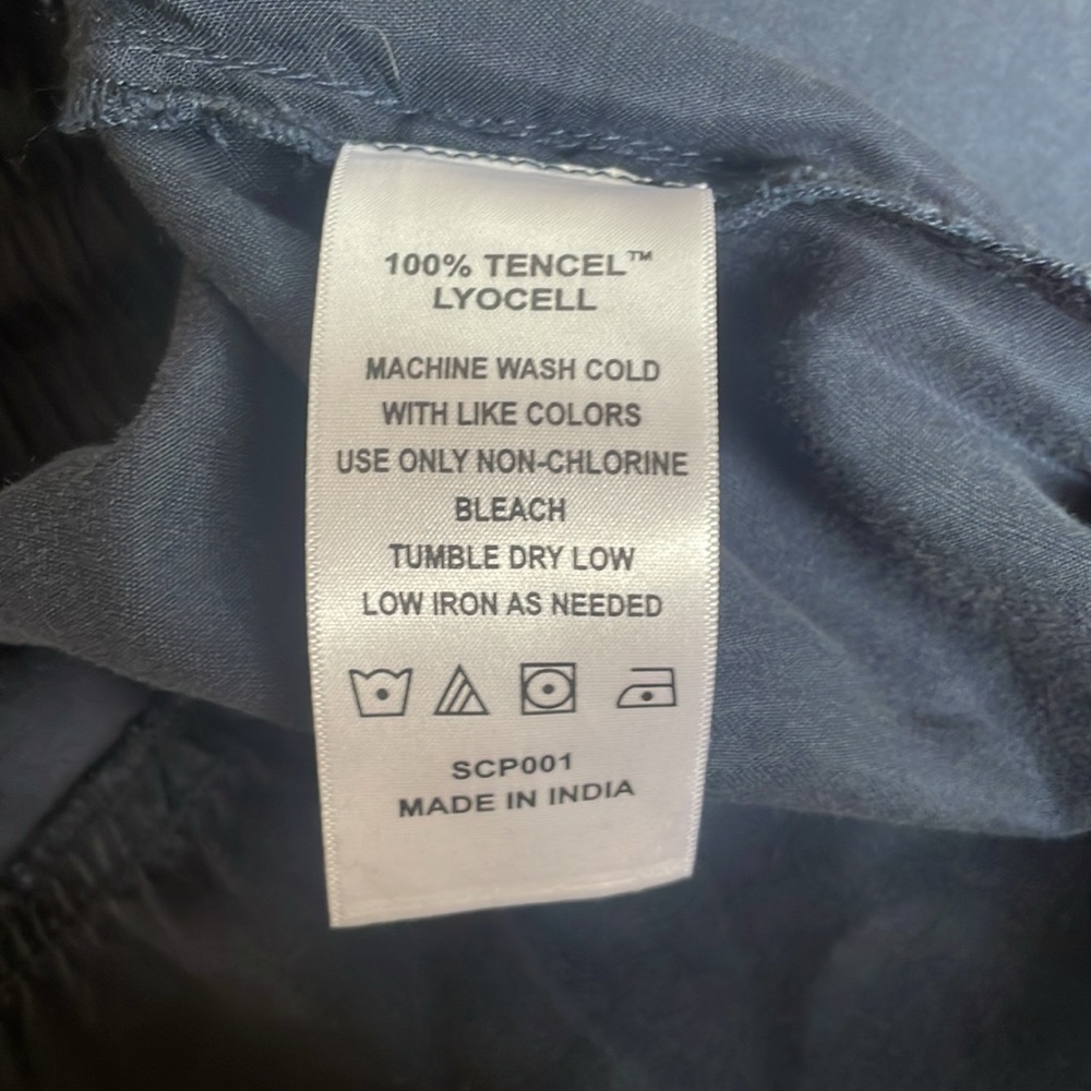 Quince Dark Blue Tiered Tencel Maxi Skirt - Picture 5 of 7